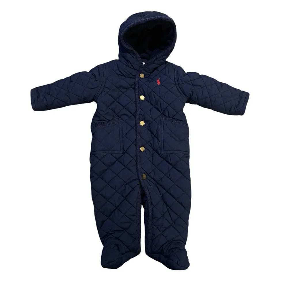 ralph lauren baby snow suit 6 months Blue